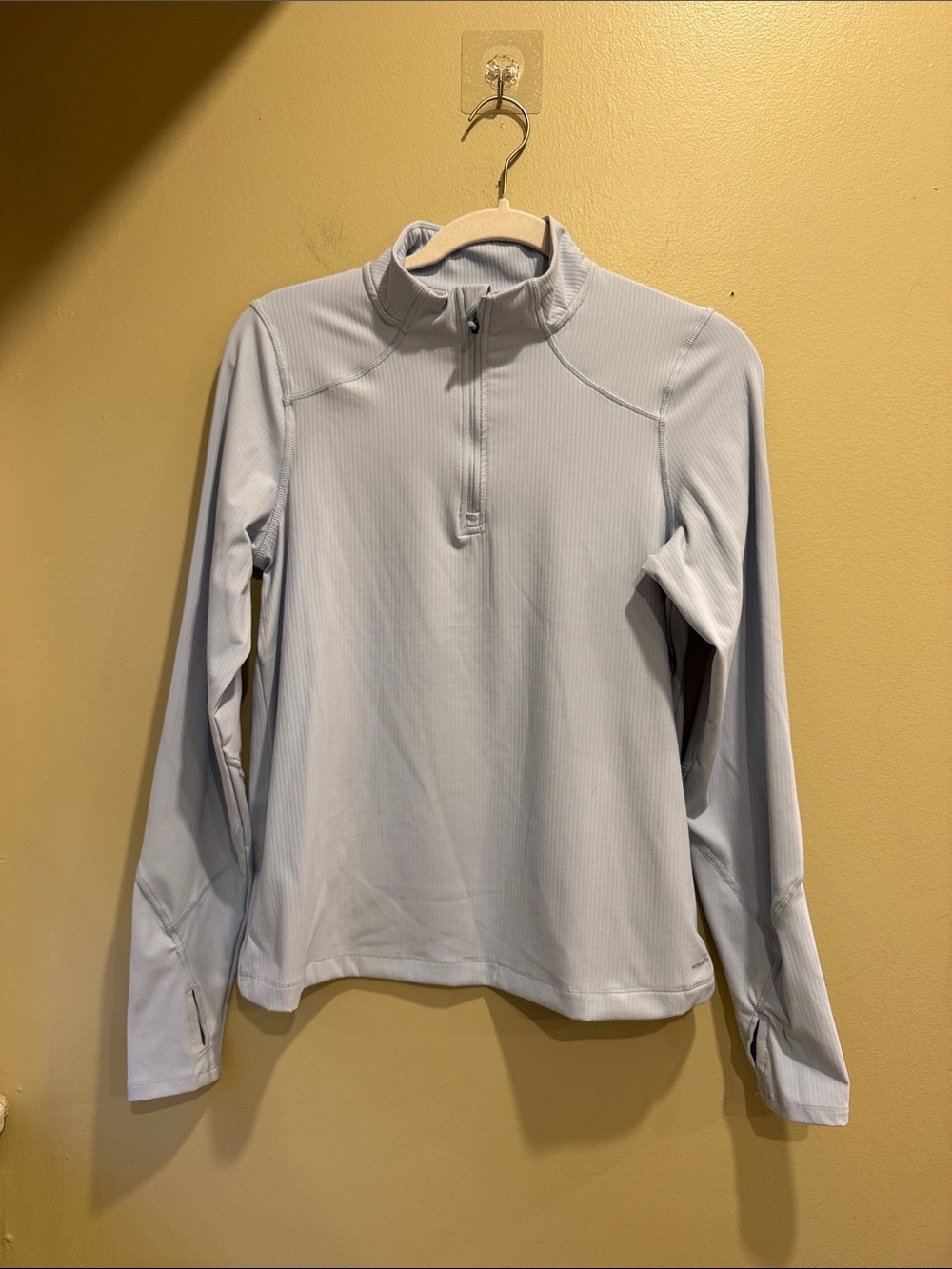 Mondetta Light Blue Ribbed Women's Half-Zip Performance Pullover